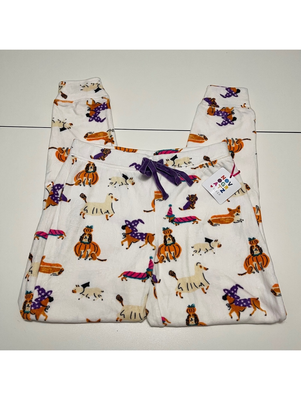 Novogratz Women's Size Small Halloween Dogs Pajama Lounge Jogger Pants